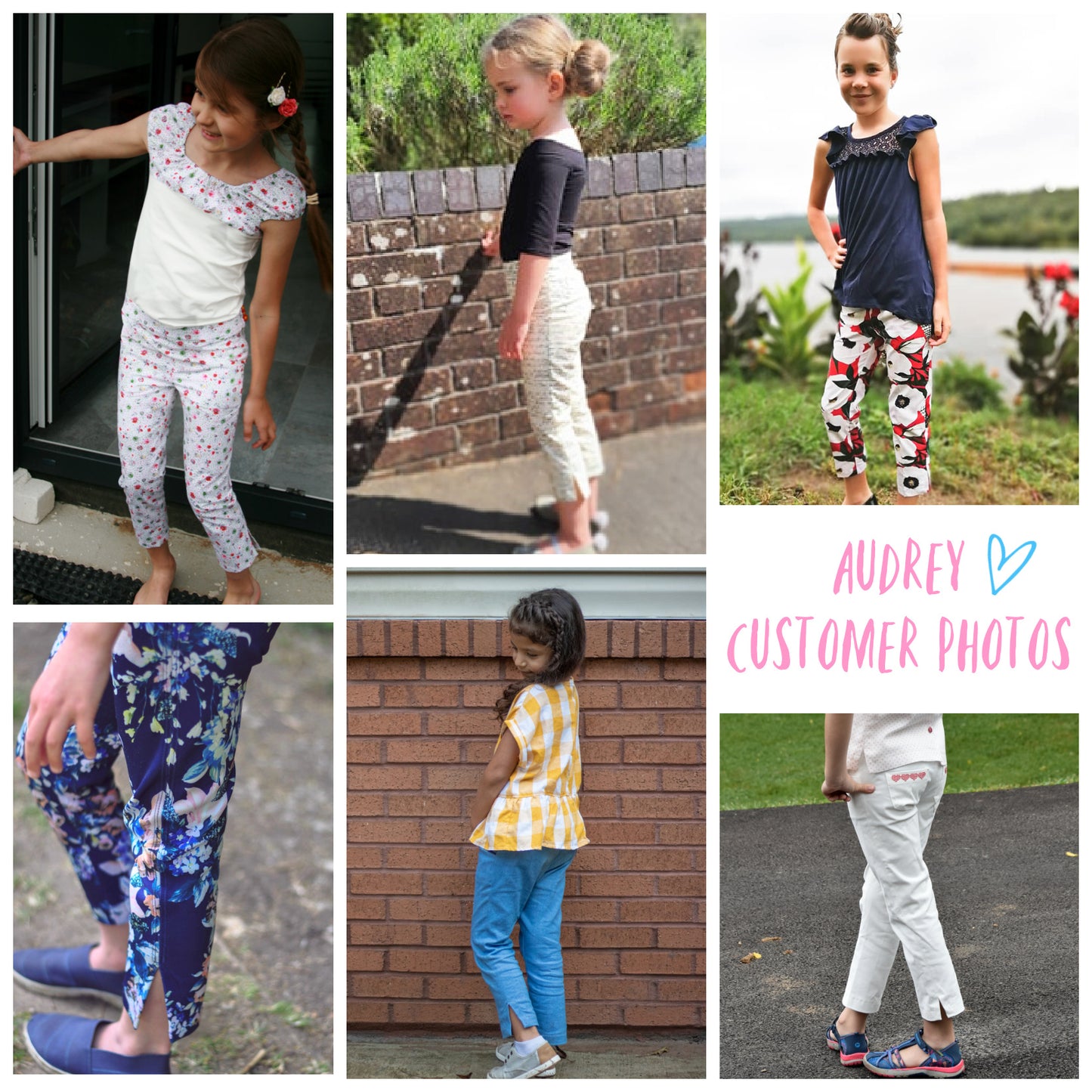 Audrey Capri pants pdf sewing pattern. In classic Gingham with vintage pockets and slim cut legs. Classic side vents at the hem. This pattern comes with a video sewing course. Customer makes.