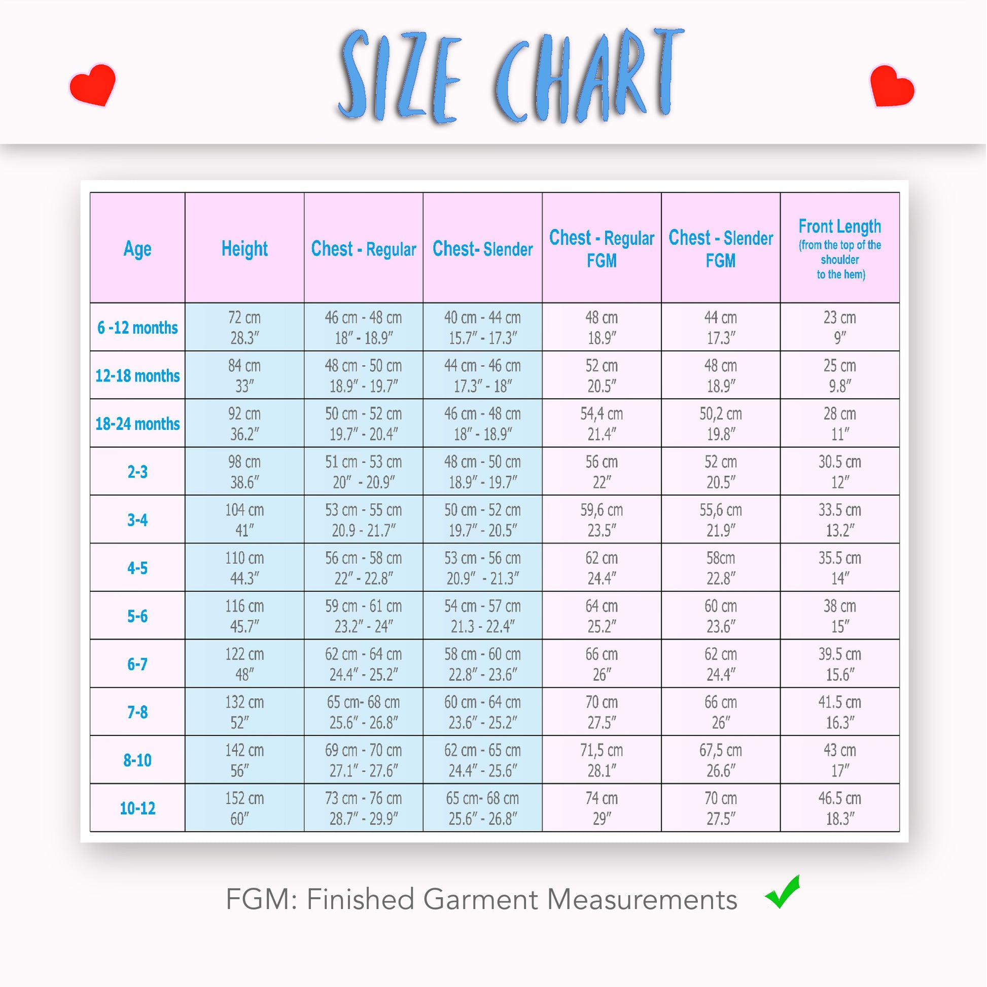 Baby vest, pdf sewing pattern, age 1-12. Fully reversible with cute KamSnap closure. Size chart