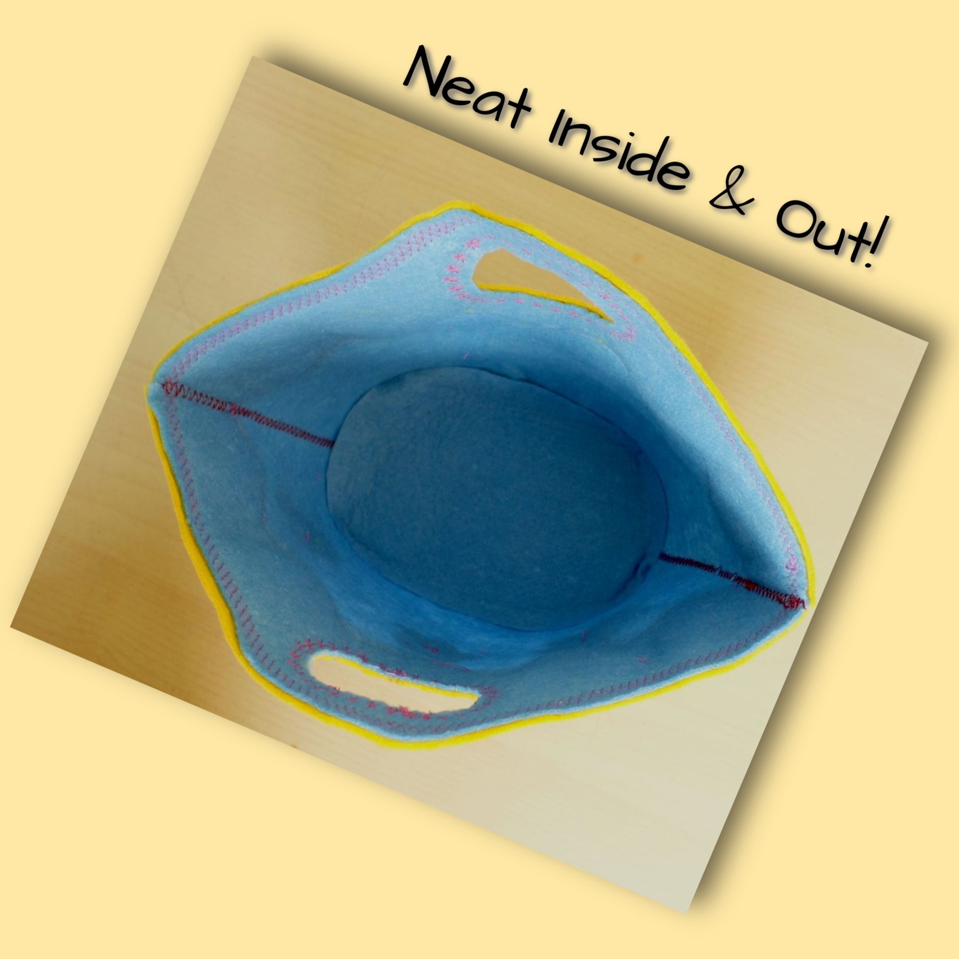 Easter basket, pdf sewing pattern, free pattern, felt bag, sewing with children, free video tutorial, Frocks and Frolics