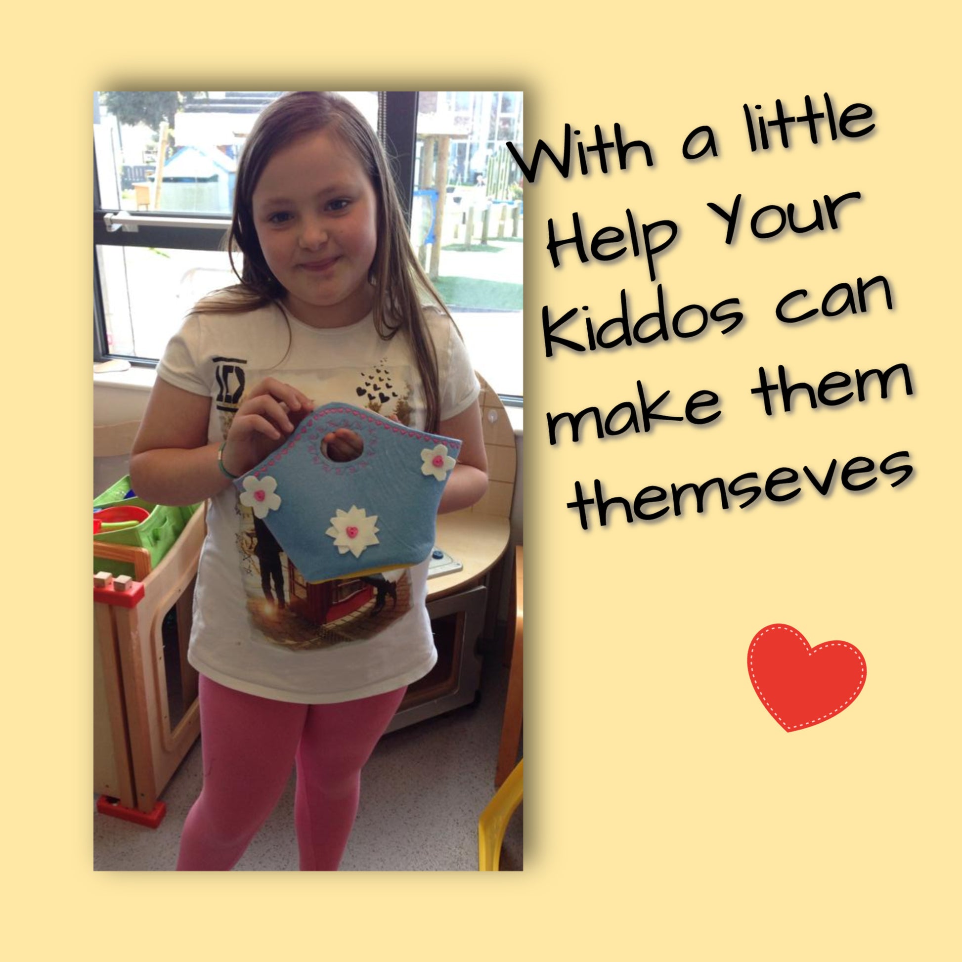 Easter basket, pdf sewing pattern, free pattern, felt bag, sewing with children, free video tutorial, Frocks and Frolics