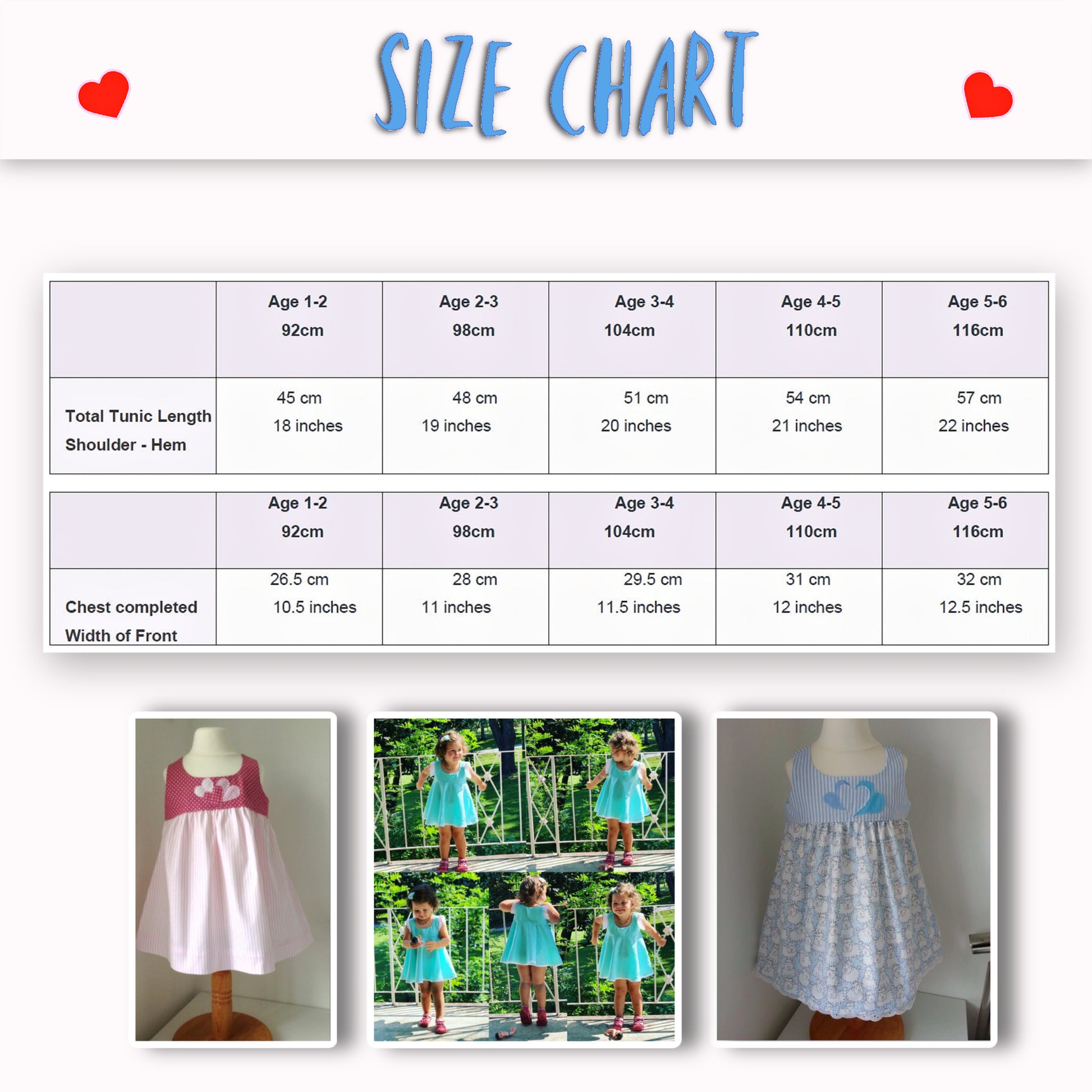 Georgina dress pdf sewing pattern by Frocks & Frolics, high waisted bodice, applique how to in printed cotton. Siye Chart.