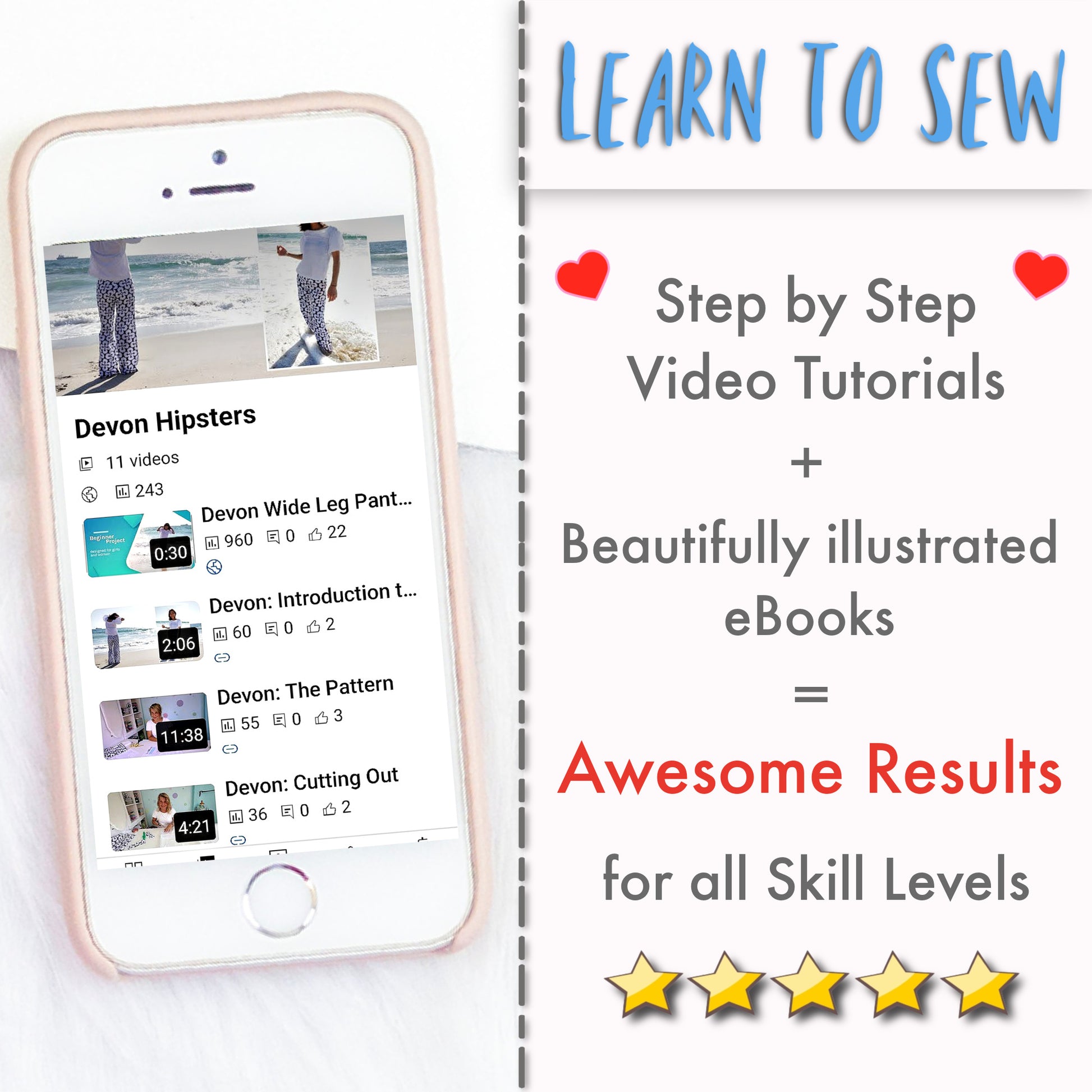 Grace peasant blouse digital sewing pattern, ballon sleeve, elasticated back, Carmen Neckline, blouse for women, blouse for teens, with video tutorial. Learn to sew poster.