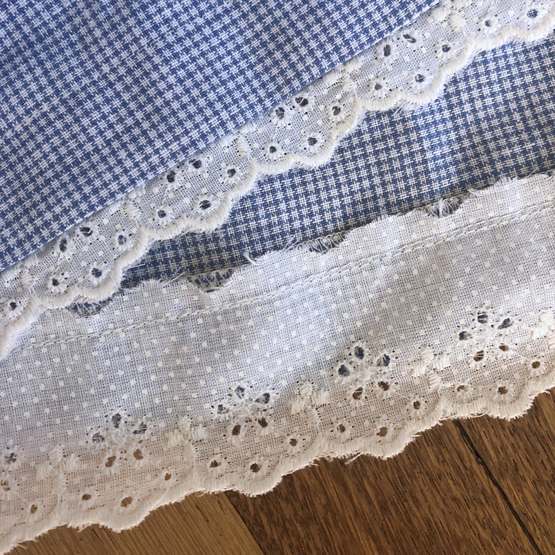 Bonnie twirl skirt with yoke and a gathered circle skirt. With gorgeous lace trim and generous back ties, pdf sewing pattern by frocks and frolics.