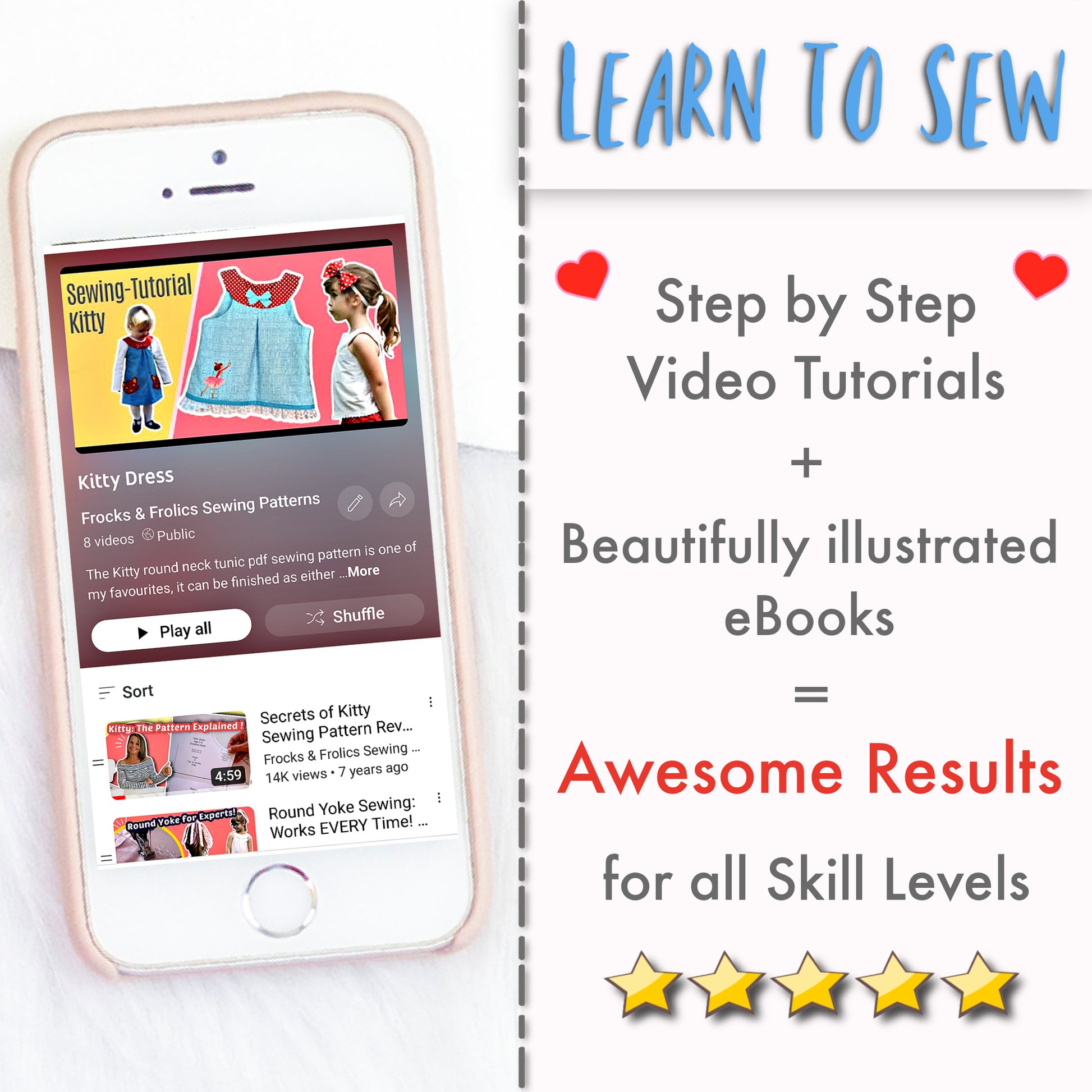 Pretty girl wearing a cute blouse with round yoke collar. Its in a Michael Miller Gingham and has decorative roses attached to the round yoke. The side view reveals a fully lined armhole. The hem has a slim lace trim.