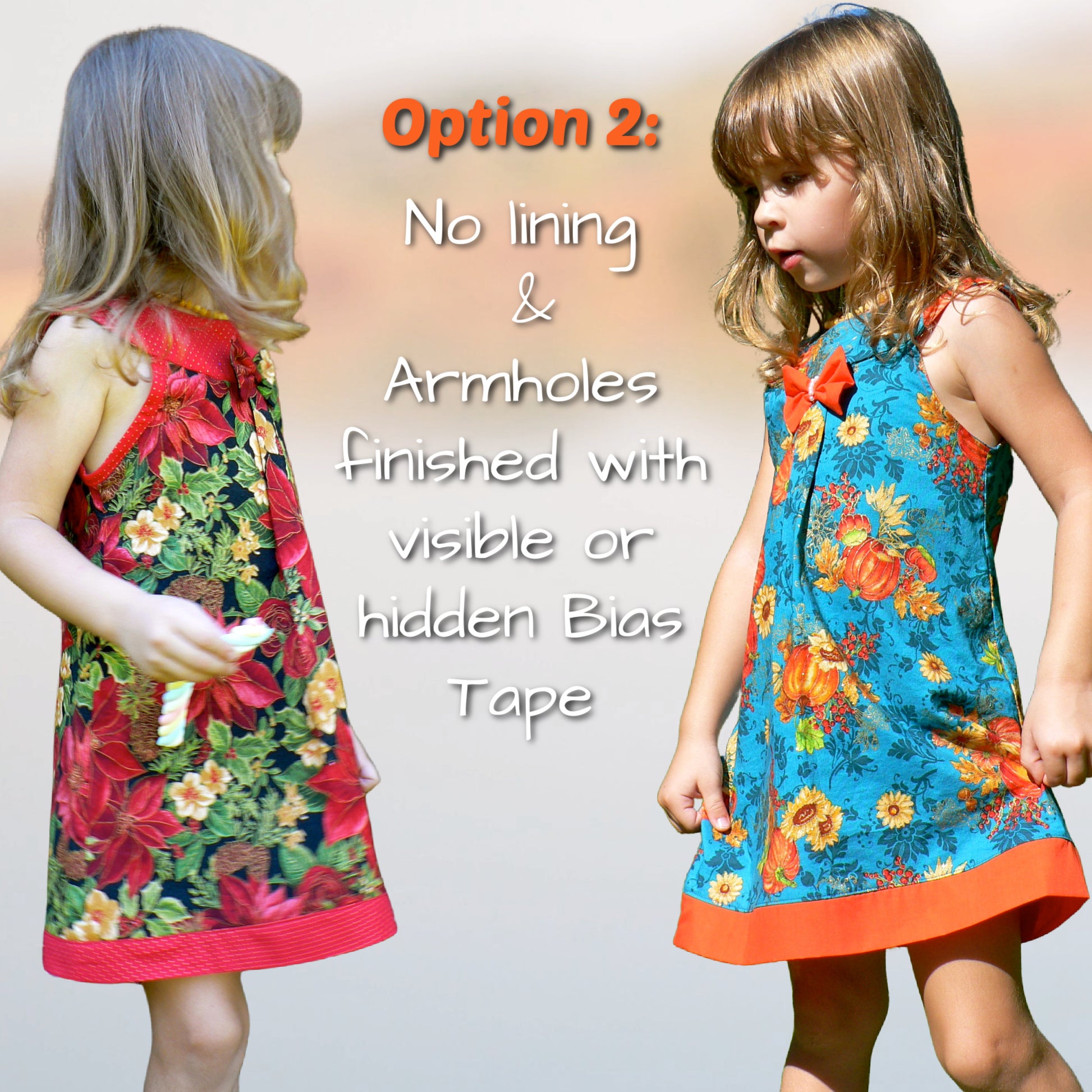 Pretty girl wearing a cute blouse with round yoke collar. Its in a Michael Miller Gingham and has decorative roses attached to the round yoke. The side view reveals a fully lined armhole. The hem has a slim lace trim.