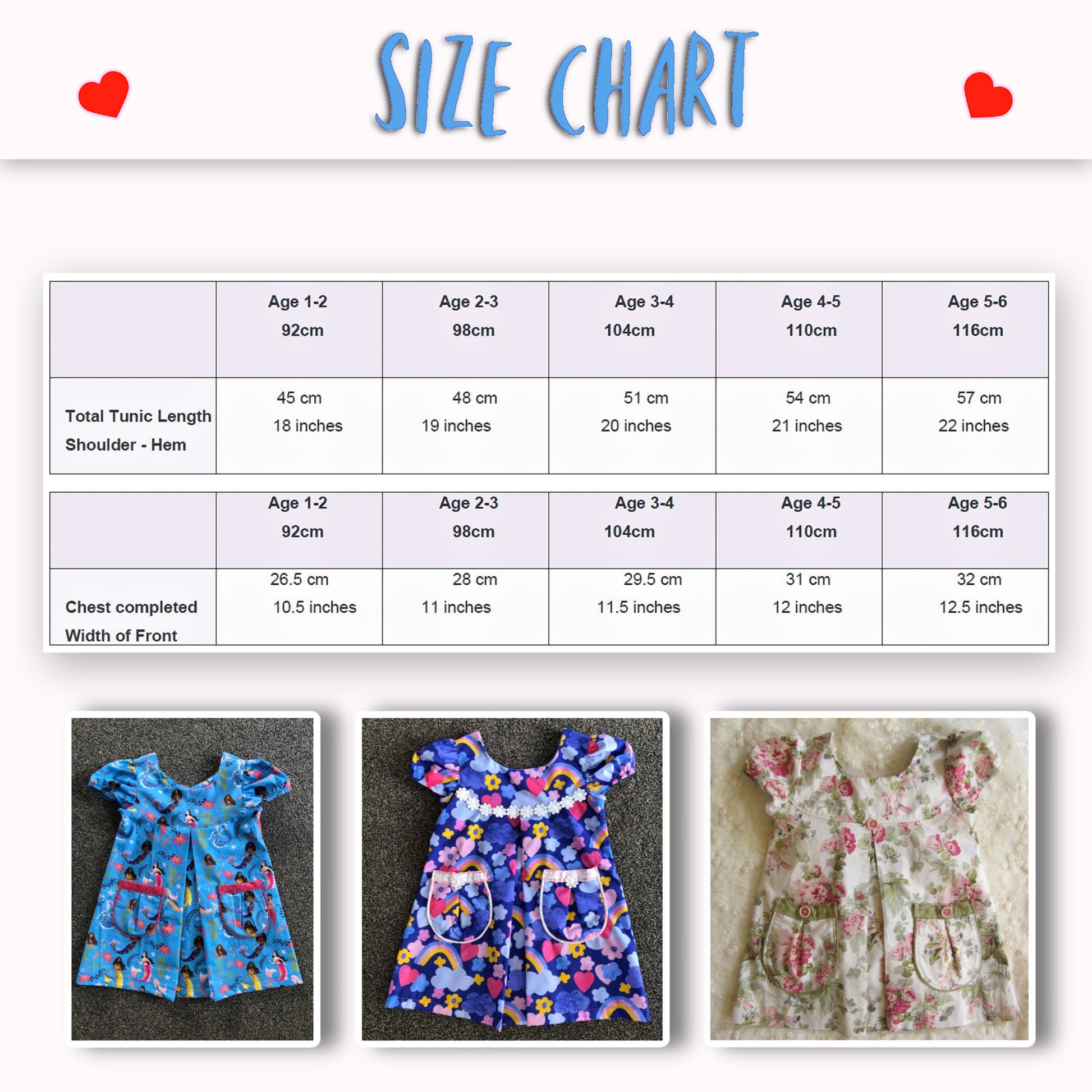 Millie dress pdf sewing pattern by Frocks & Frolics. Empire line bodice and slightly gathered skirt. Puff sleeves with elastication. Patch pockets with piping. Bodice has a cute lace trim. The fabric is white polka dots on a red cotton.