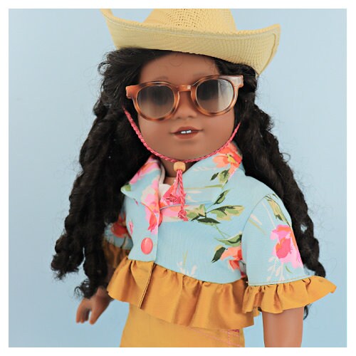 Paris doll bolero digital pdf sewing pattern. View of the ruffle hem and sleeve. Sewing pattern comes with video tutorial.