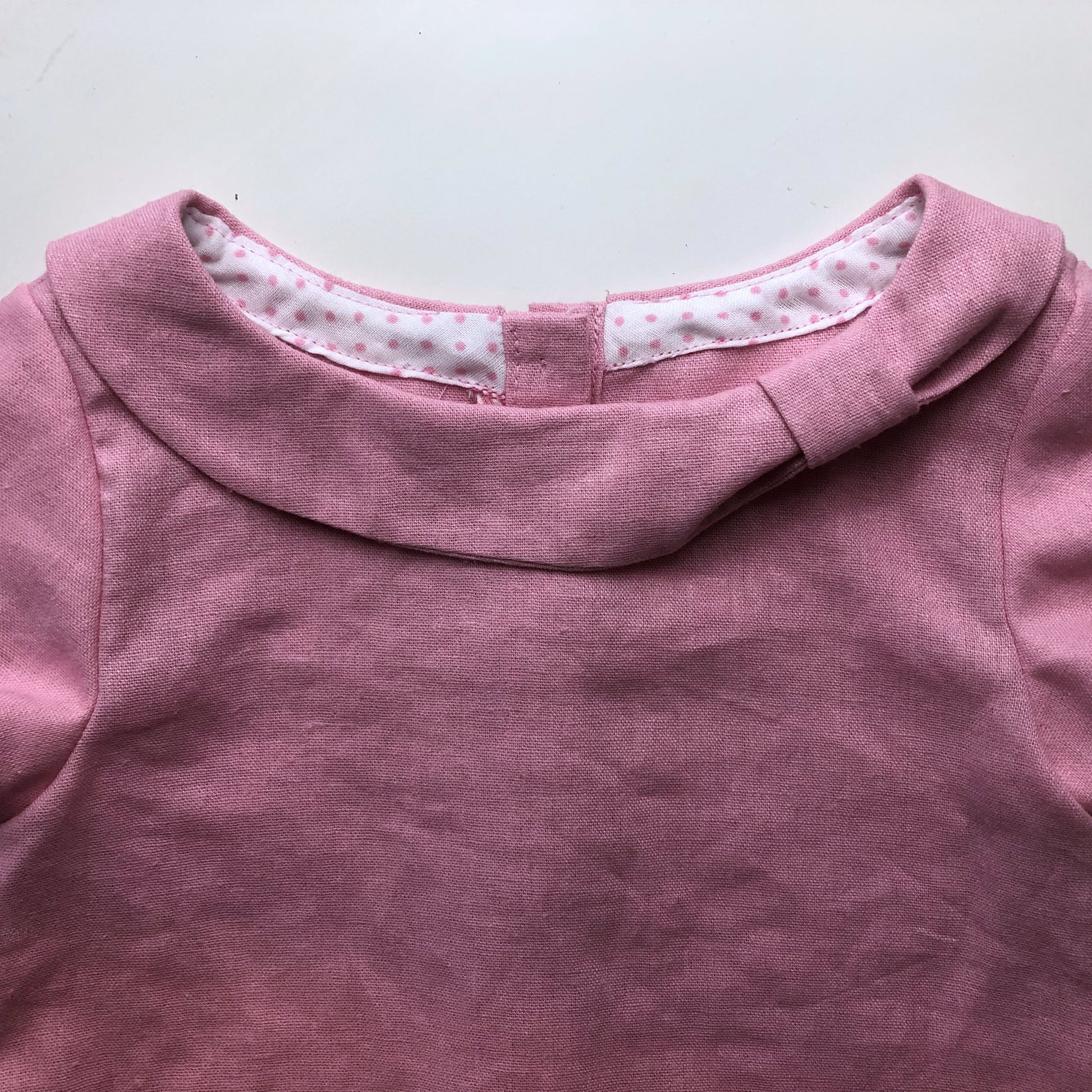 Beatrice blouse, pdf sewing pattern with assymmetrial collar and feature bow. Vute inset sleeves. Comes with YouTube sewing tutorial.