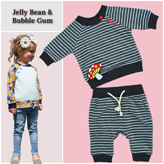 BUBBLE GUM JOGGERS & JELLY BEAN SWEATER