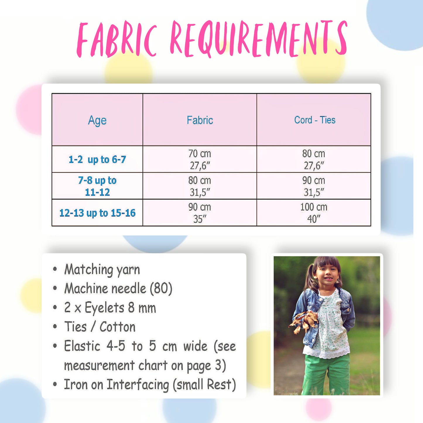 Maisy shorts pdf sewing pattern by Frocks & Frolics.With belt loopes, ties, side pockets and back patch pockets. The pattern includes video tutorials for every step. The size chart. The fabric requirements.