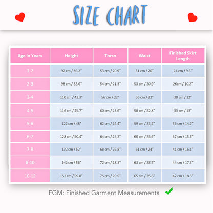 Melinda skirt, pdf sewing pattern by Frocks & Frolics. Elasticated waist with feature front panel.  Comes with video tutorial. Size chart.
