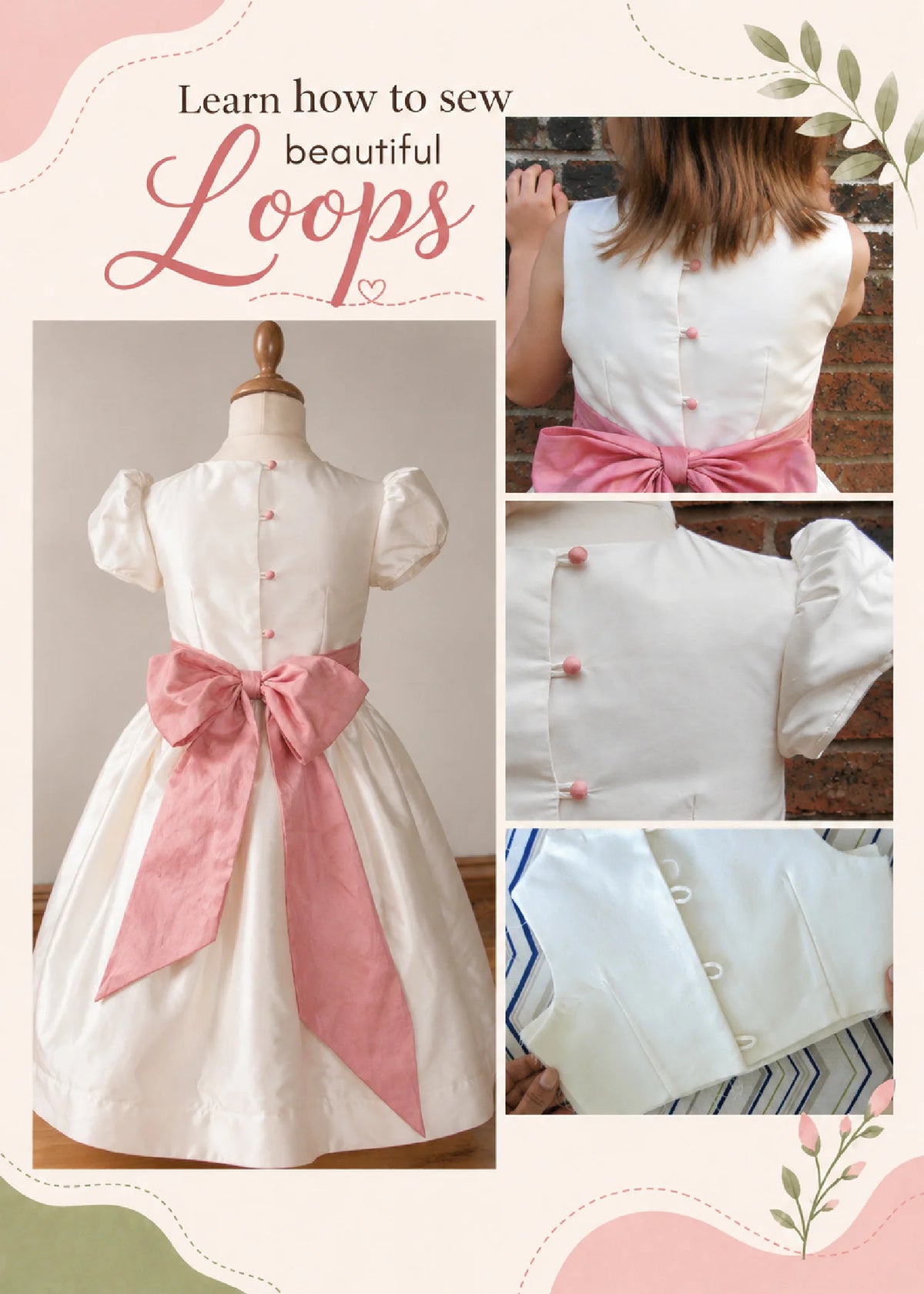 Flower Girl Dress Sewing Pattern PDF – Girls Sizes 1-12