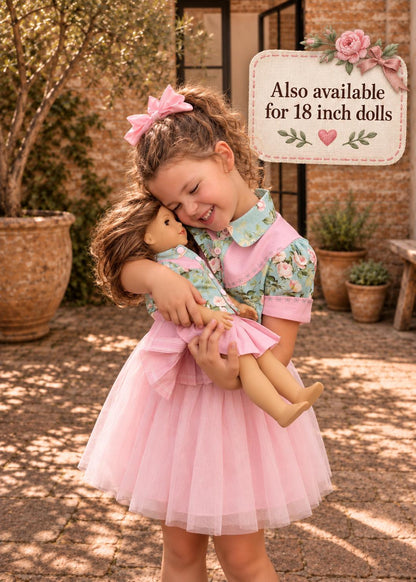 Frocks & Frolics Western Blouse sewing pattern – matching girl and 18 inch doll outfits